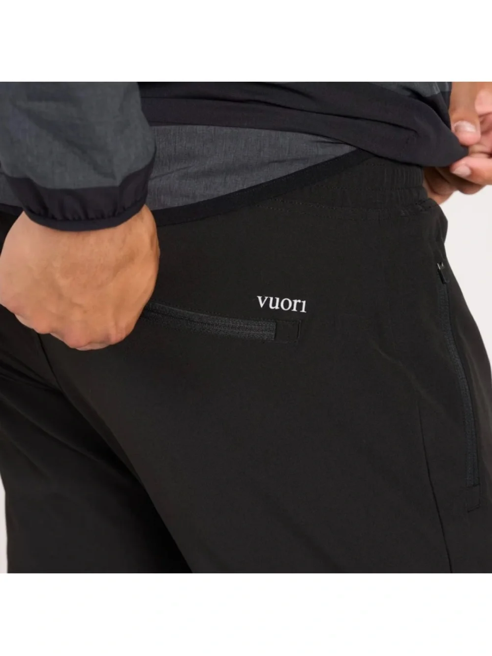 Vuori Transit Jogger Stretch Athletic Mens L Black Tapered Joggers